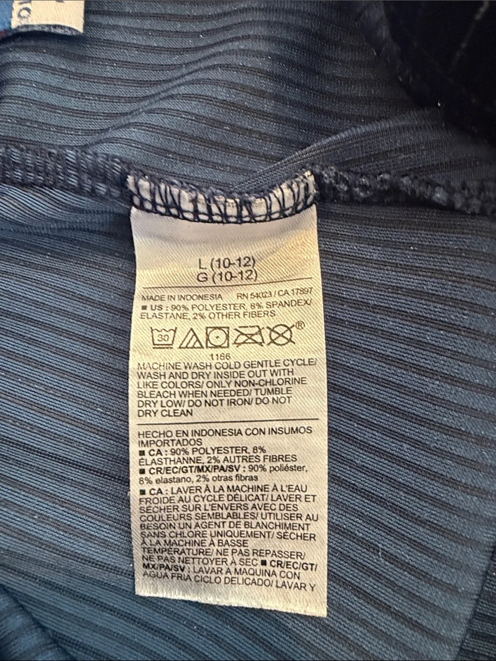 Old Navy Navy Ribbed Flare Leggings girls size large 10/12